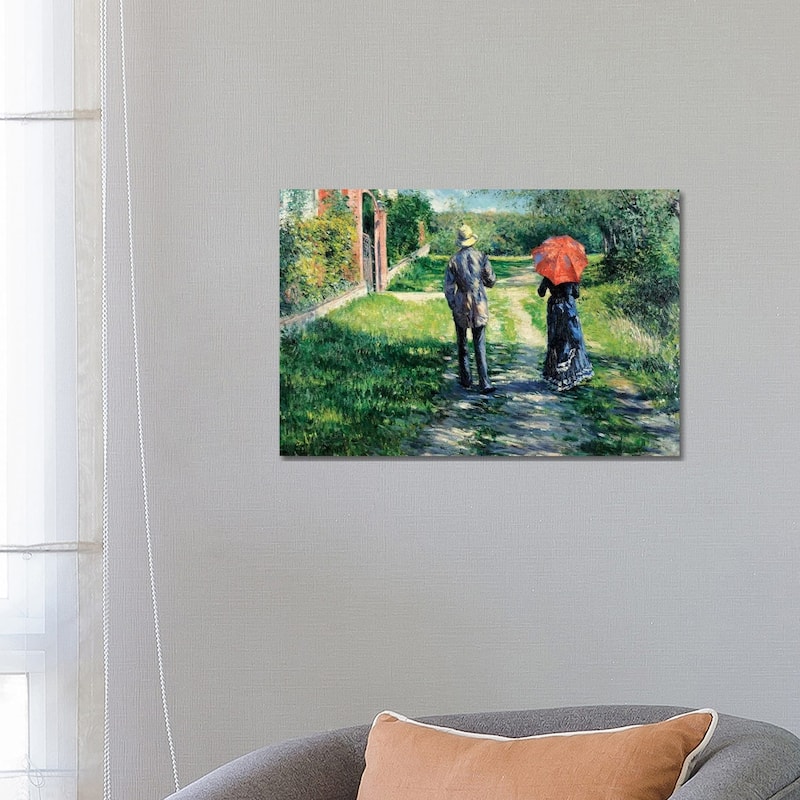iCanvas "The Path Uphill, 1881 " by Gustave Caillebotte Canvas Print - 18x26x1.5