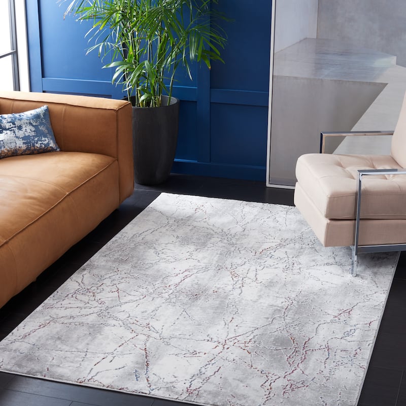 SAFAVIEH Craft Chavah Modern Rug - 5'5" x 7'7" - Grey/Wine