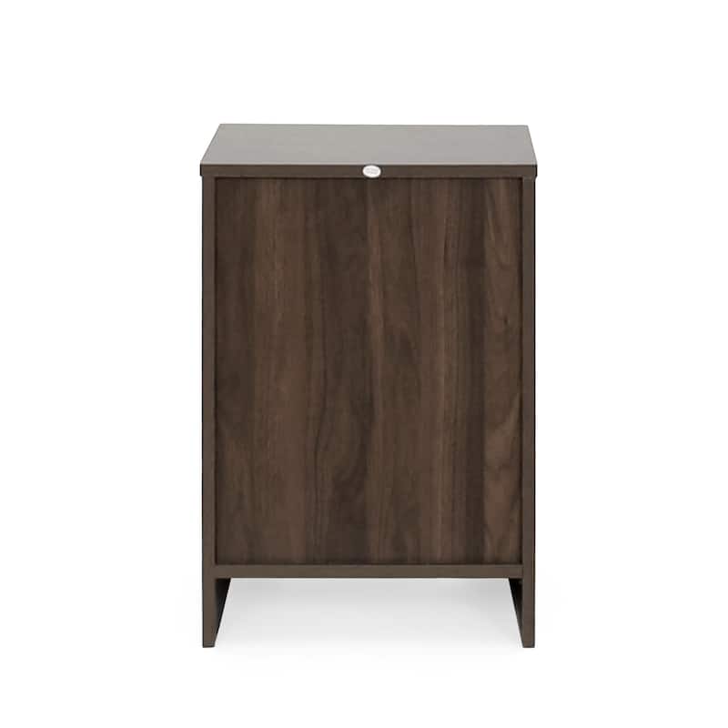 Nightstand with Single Drawer and Handles, Decorative Table with Bottom Shelf, Bedroom Coffee Table with Wooden Tabletop