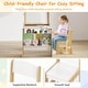 preview thumbnail 19 of 18, Costway Kids Art Table and Chair Set with Easel & Chair Whiteboard & - See Details
