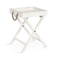 preview thumbnail 13 of 15, Kate and Laurel Bayville Wooden Tray Table - 17x17x24 White
