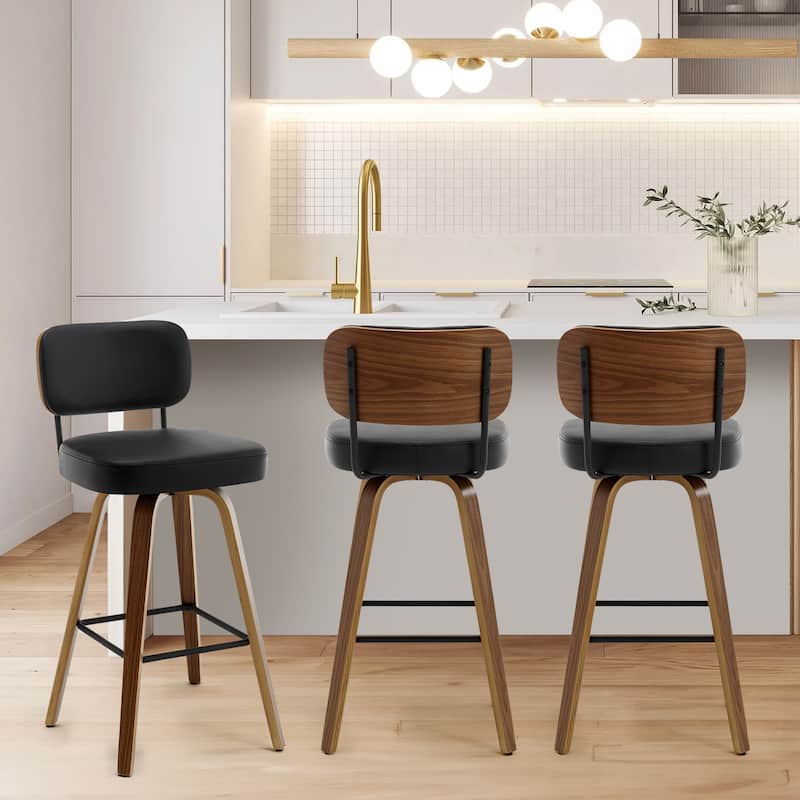 26"/29" Swivel Bar Stools/ Counter Stools with Bentwood Legs