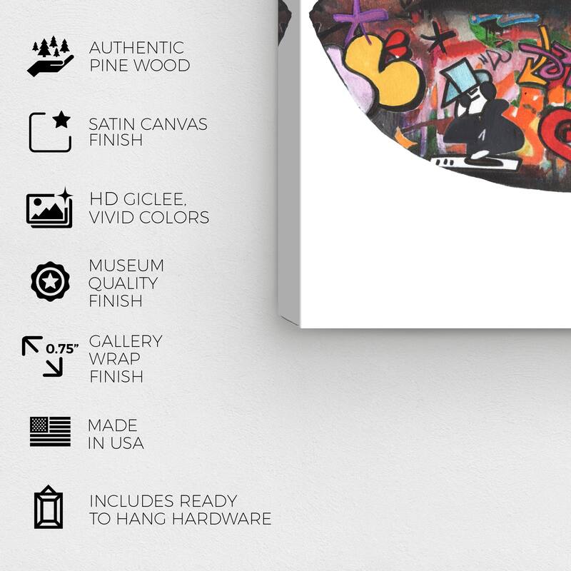 Wynwood Studio Canvas Fashion and Glam Musical Vibe Yellow Modern & Contemporary Wall Art Canvas Print