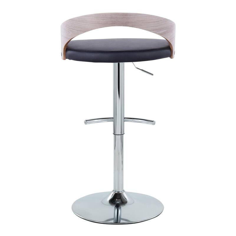 Grotto Adjustable Barstool with Chrome Base