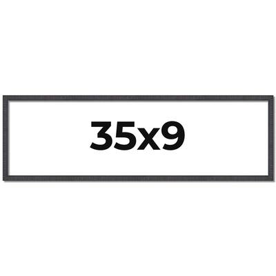 35x9 Frame Brown Solid Wood Picture Frame - Complete Modern Photo