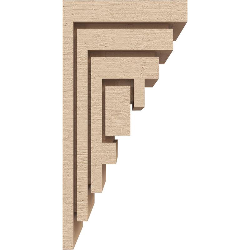 Series 2 Wide Landon Rough Cedar Woodgrain TimberThane Corbel, Primed Tan