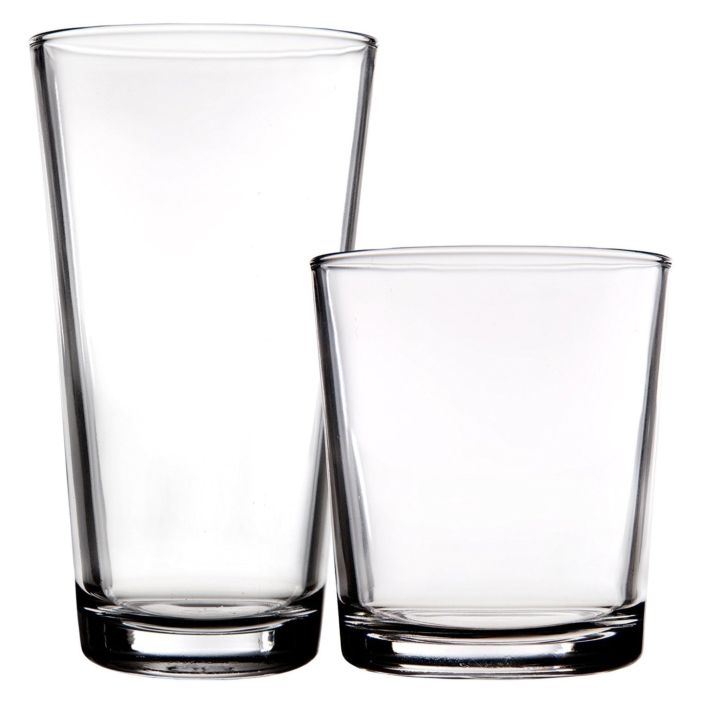 Palais Glassware Diamant Collection; Diamond Cut Glass Set Set of 4-15 oz. Highball