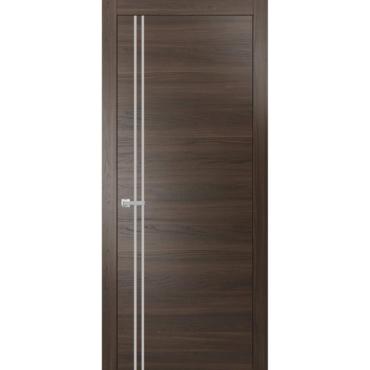 SartoDoors Planum 0310 | Interior French Doors French Door | Solid Wood | Hardware Set | 18x80, Chocolate Ash Bedroom Door