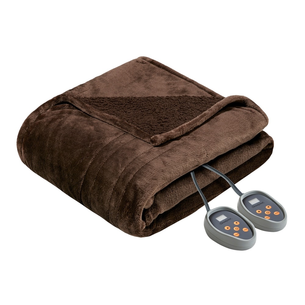 Beautyrest Solid Microlight to Berber Heated Blanket