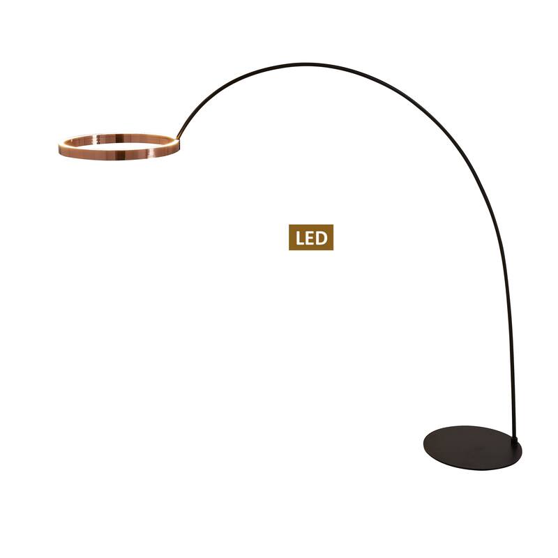 Ring Of Light Unique Geometric 60w 2-light LED Arched Floor Lamp - 82