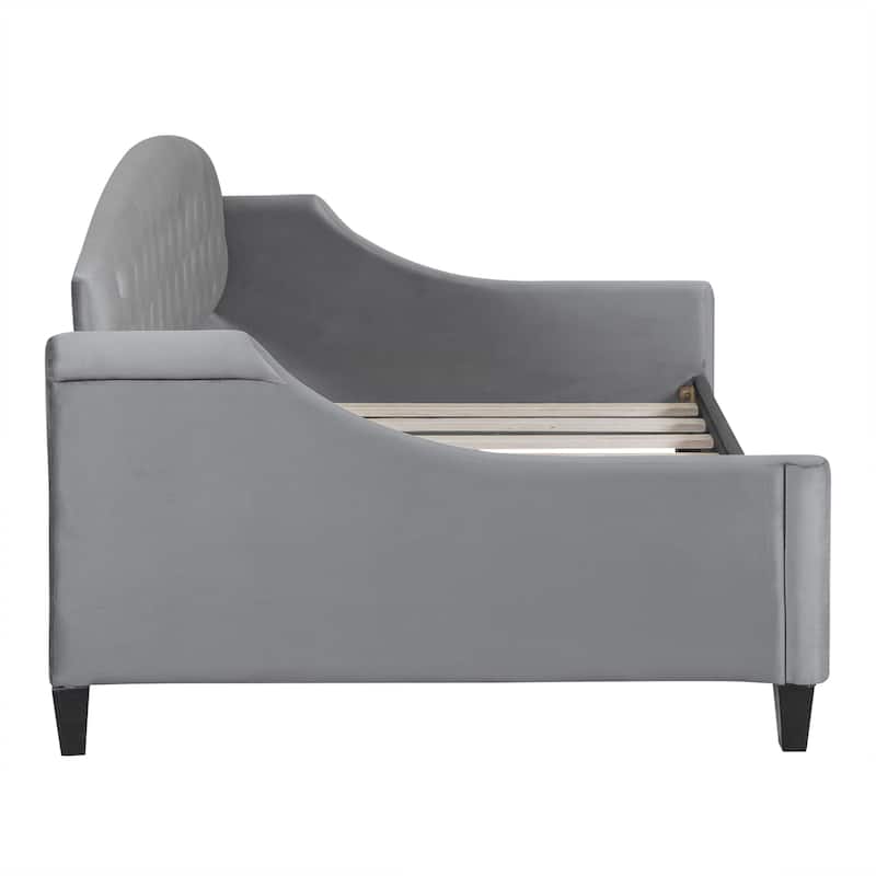 Modern Luxury Tufted Button Daybed, Twin Sturdy Wood Frame with No Box Spring Required