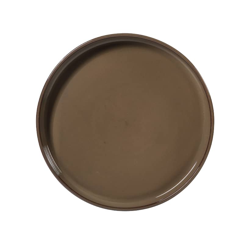 Bloomhouse Santorini Mist 16 Piece Double Bowl Terracotta Reactive Glaze Plates and Bowls Dinnerware Set