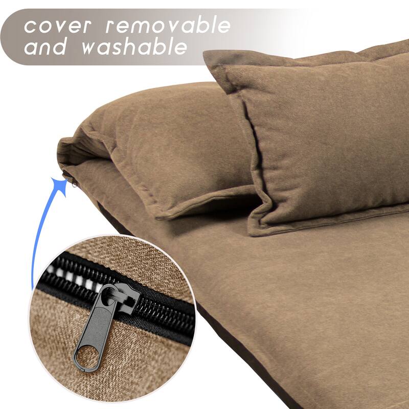 Hello Laura Convertible 5-position Floor Sofa Bed with Adjustable Backrest