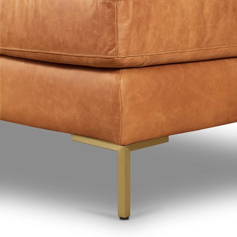 Poly & Bark Calle 114" Right-Facing Sectional - Full Grain Genuine Italian Leather