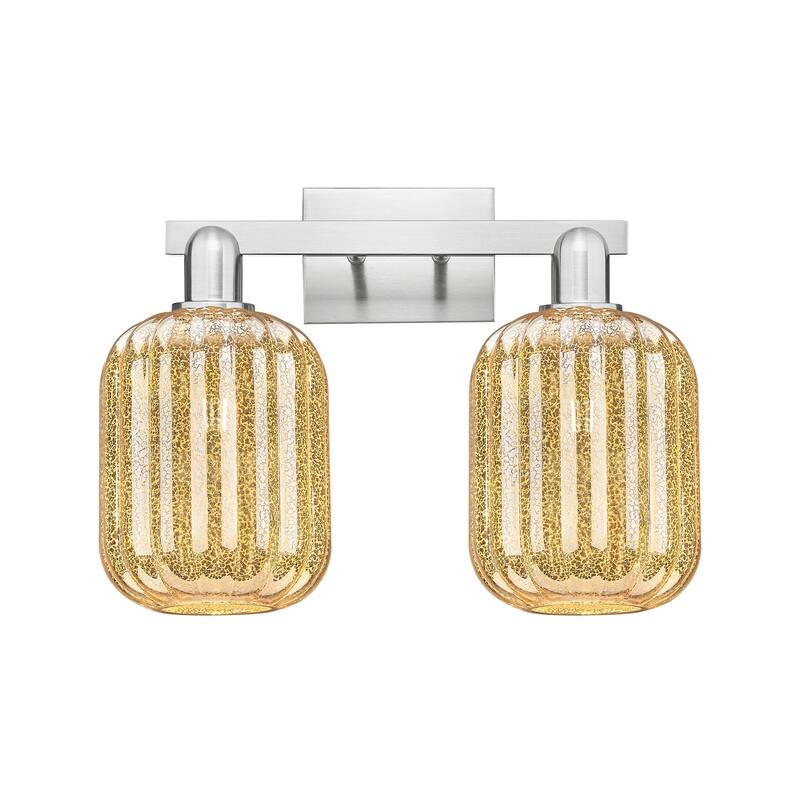 Innovations Lighting 716-2W-14-16 Preston Vanity Cylinder Preston 2 - Brushed Satin Nickel / Mercury