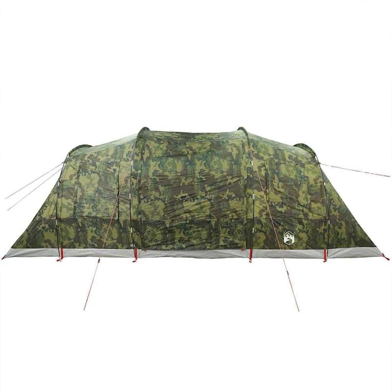 vidaXL Camping Tent Tunnel 4-Person Camouflage Waterproof - 185.8 x 96.5 x 75.6