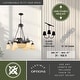 preview thumbnail 4 of 7, Bozeman 9 Light Bronze Rustic Bear Chandelier - 28.5-in W x 27-in H x 28.5-in D