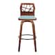 Option Teal Fabric/Walnut Wood/Black Metal
