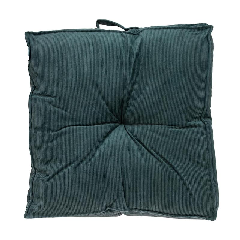 Corduroy Styled Burnt Orange Tufted Floor Pillow