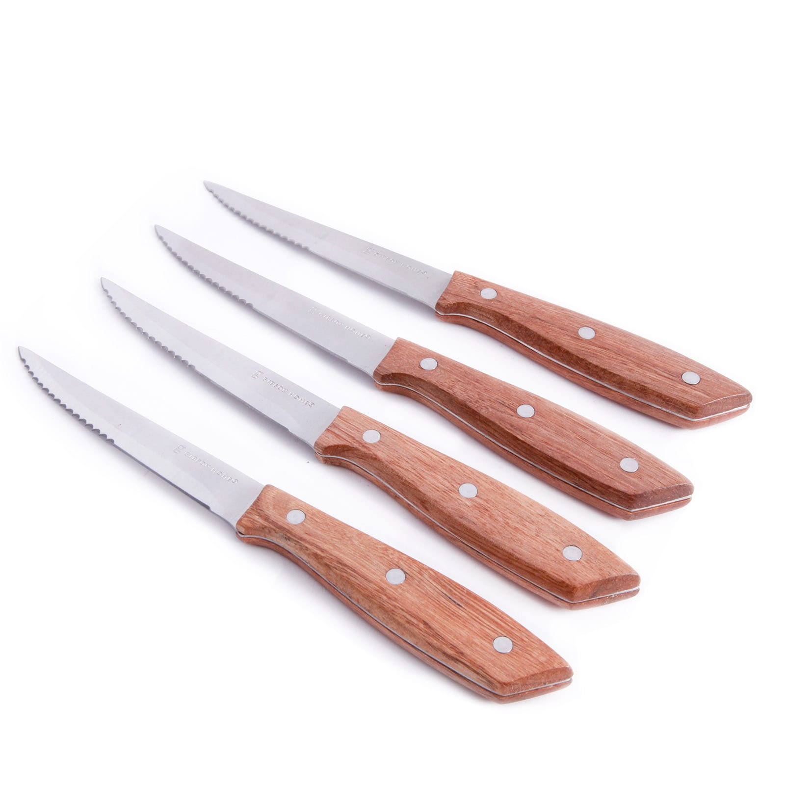 At Home Farberware 4-Piece Stamped Stainless Steel Steak Knife Set