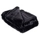 preview thumbnail 4 of 2, SAFAVIEH Faux Black Mink Throw -Black