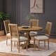 preview thumbnail 5 of 62, Remuda Wood and Cane Upholstered 5 Piece Circular Dining Set by Christopher Knight Home