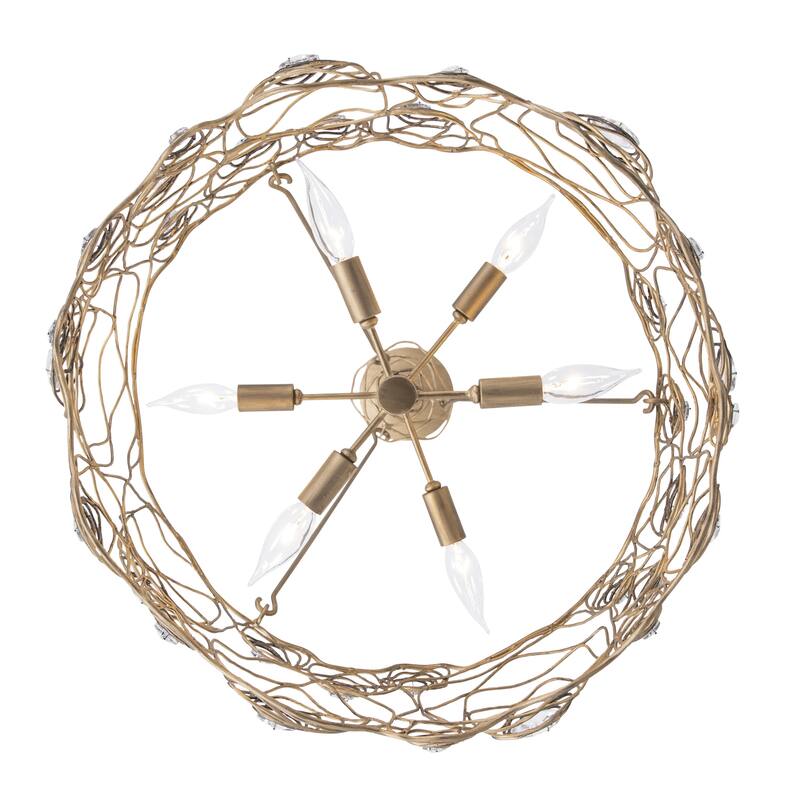 Varaluz Ethereal Rose Chandelier - Havana Gold Ombre