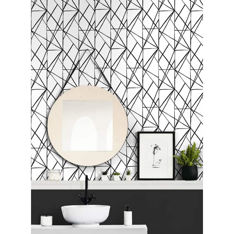 NextWall Quartz Geo Peel and Stick Wallpaper