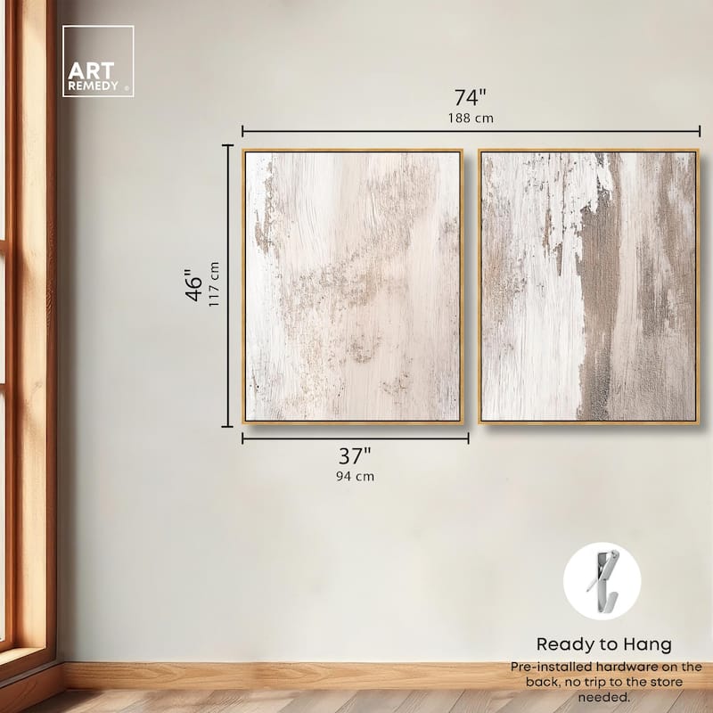 Striated Texture III Canvas Set of 2 by Art Remedy