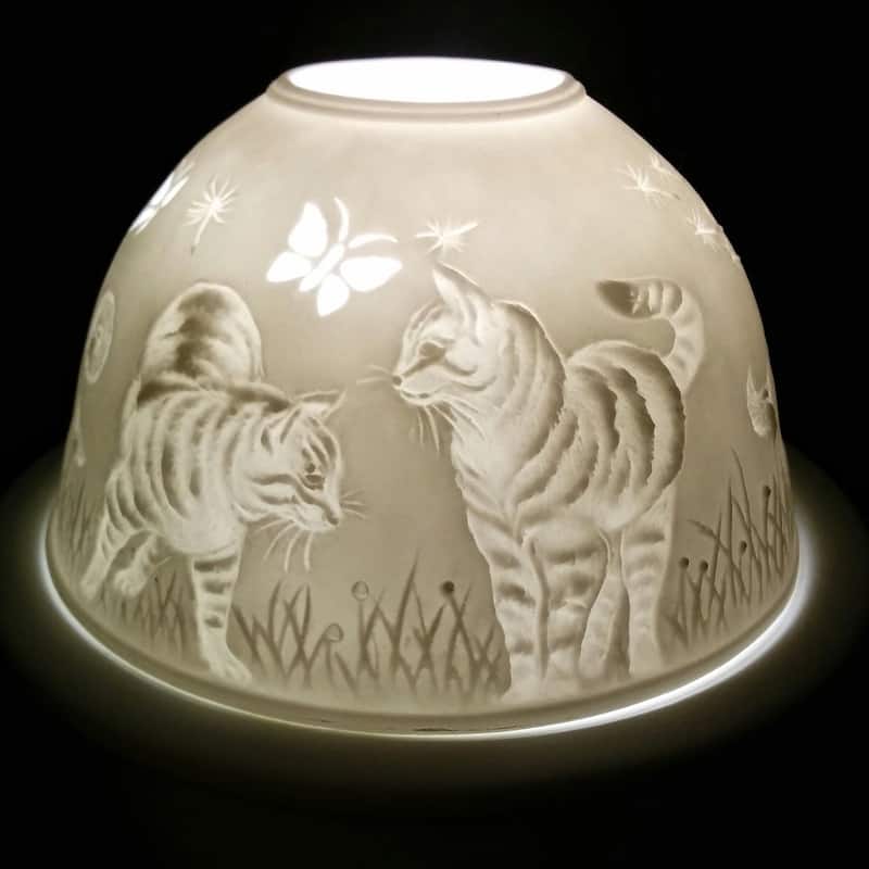 Cats Playing With Butterflies Dome Light