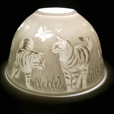 Cats Playing With Butterflies Dome Light