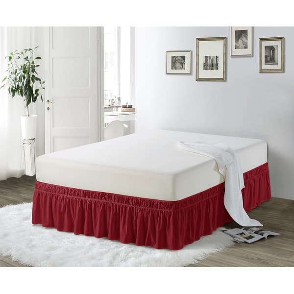 De Moocci Easy Wrap Platform-Free 16-inch Drop Bed Skirt - - 33311492