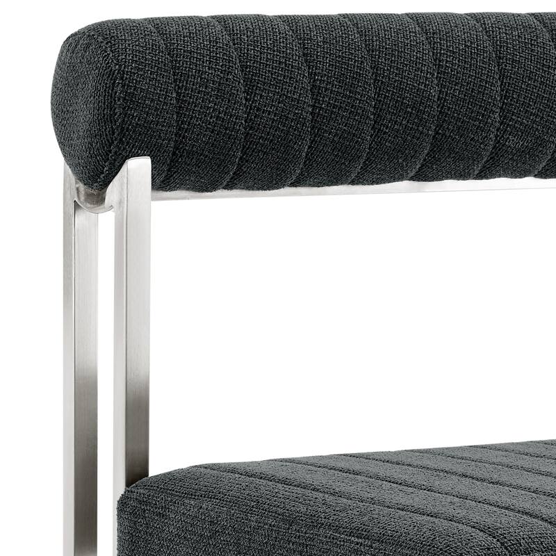 Anastasia Modern Upholstered Metal Dining Chairs - Set of 2