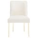preview thumbnail 22 of 124, SAFAVIEH Couture Nolita Velvet Accent Chair - Mustard / Brass - 28"x23"x35.3" - 28" W x 23" D x 35" H