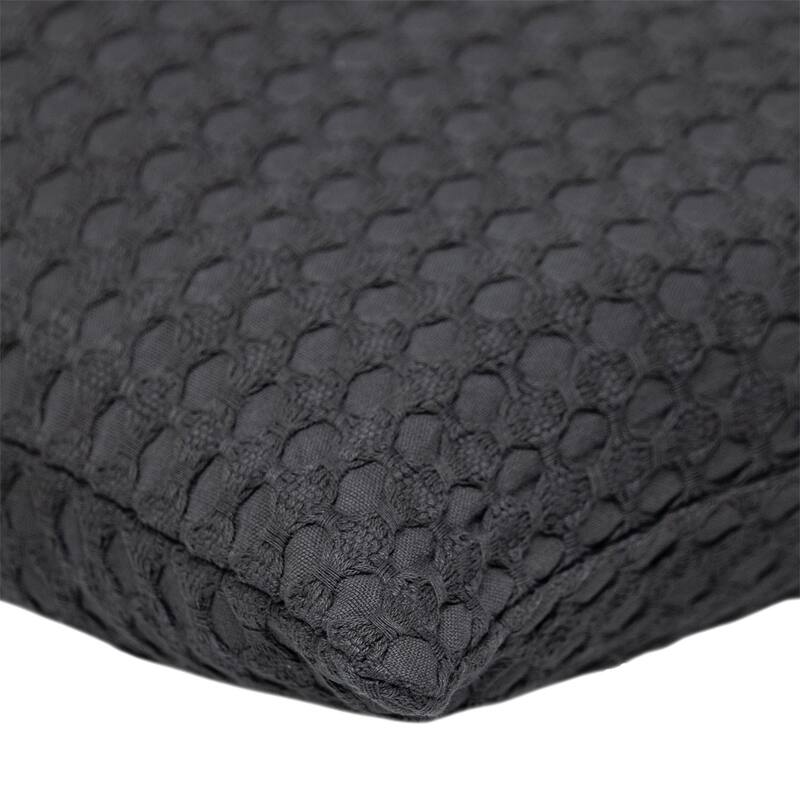 HomeRoots 20" Gray Cotton Throw Pillow With Texture