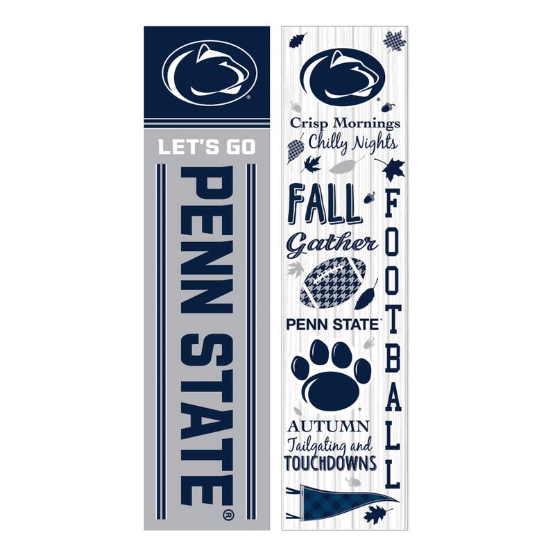 47" Double Sided Seasonal Porch Leaner, Penn State - 47" x 11.25"