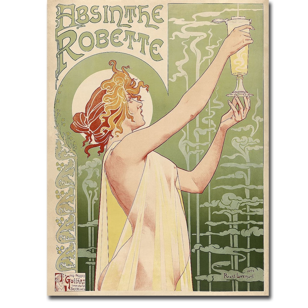 Absinthe Robette by Henri Privat-Livemont Gallery Wrapped Canvas Giclee Art (32 in x 24 in)