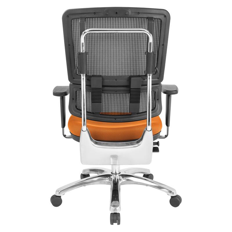 Black Mesh Back with Custom Fabric Seat and Chrome Base