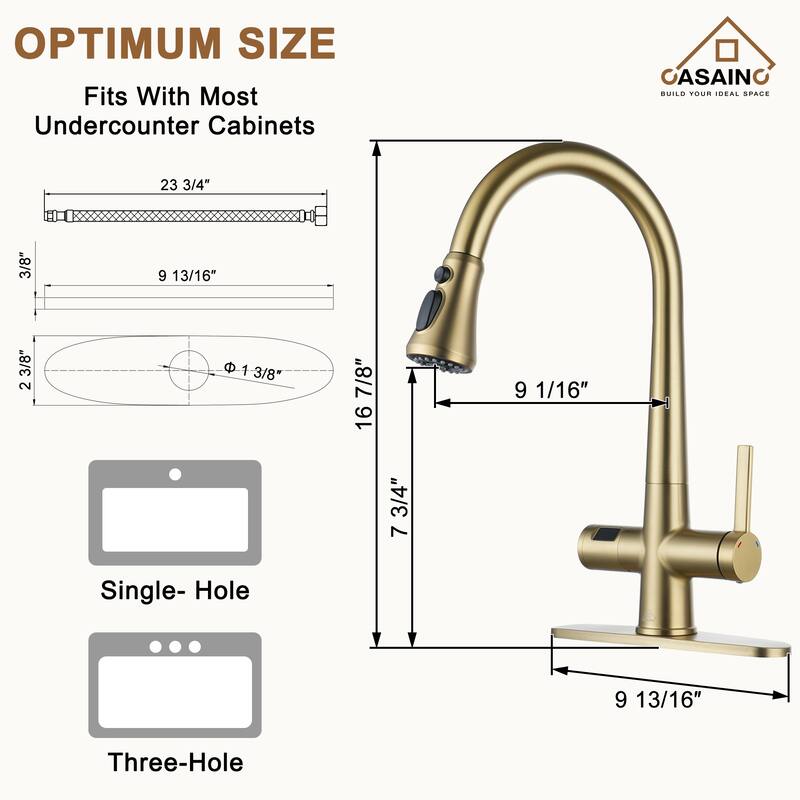 Single Handle Pull-Down Sprayer Kitchen Faucet