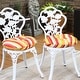 preview thumbnail 10 of 11, Sunnydaze Polyester Round Patio Seat Cushions - Set of 2 Sherbert Stripes