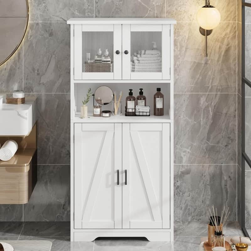 Bathroom Cabinet, Storage Cabinet with Adjustable Shelves
