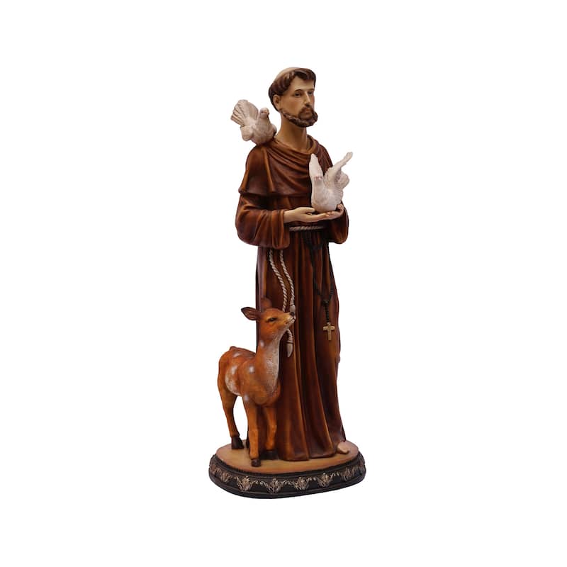 Saint Francis of Assisi with Birds Outdoor Garden Statue - 24"