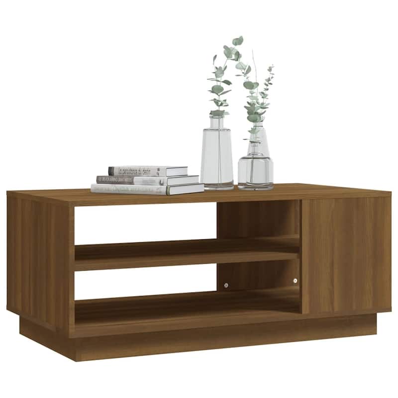 vidaXL Coffee Table Accent End Side Sofa Table for Living Room Engineered Wood - 40.2" x 21.7" x 16.9"