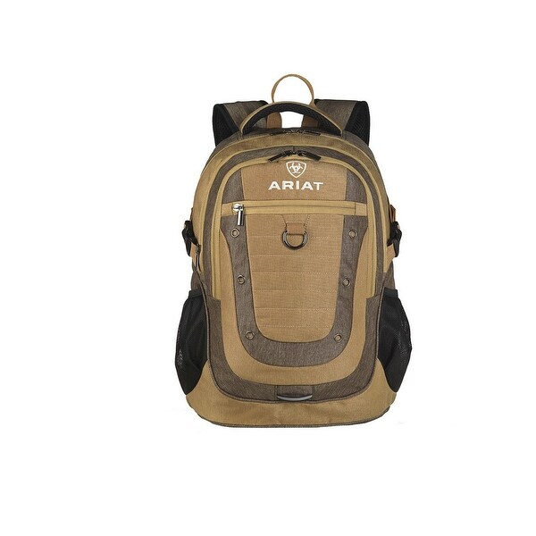 backpack with mesh front pocket