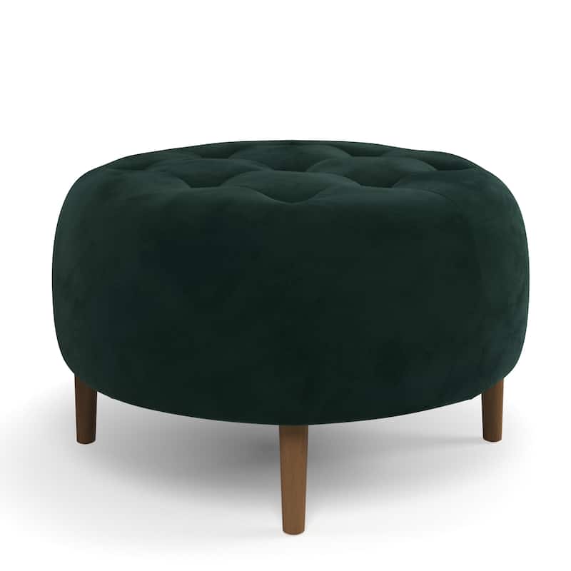 Bloomfield Round Velvet Ottoman