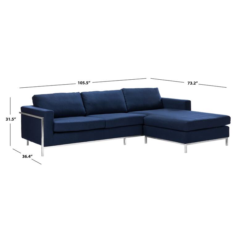 SAFAVIEH Couture Camila Sectional Sofa - 106"W x 37"D x 32"H