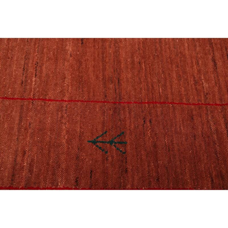 ECARPETGALLERY Hand Loomed Kashkuli Gabbeh Copper Wool Rug - 4'10 x 7'10