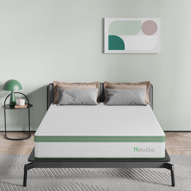 Novilla 10-inch Pocket Spring Hybrid Bed Mattress in a Box - Queen