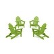 preview thumbnail 12 of 17, POLYWOOD 4-Piece Classic Folding Adirondack Conversation Set Lime