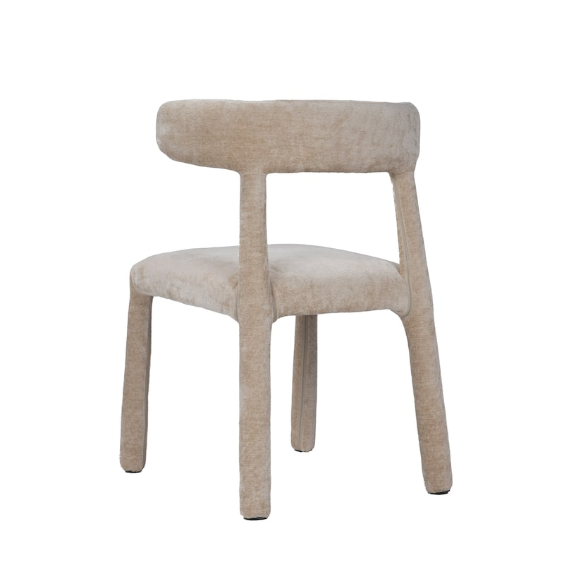 Modrest Homan Modern Beige Velvet Dining Chair